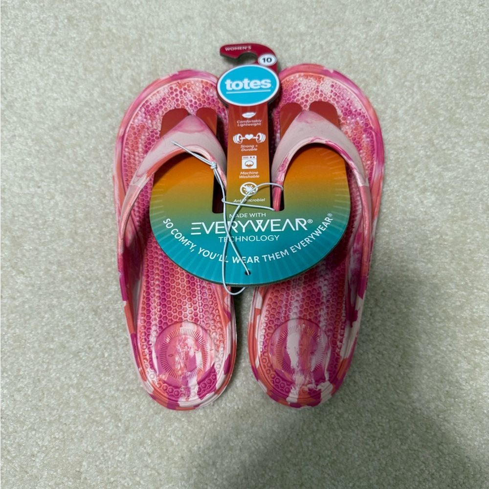 Totes Pink Slide Sandals NWT